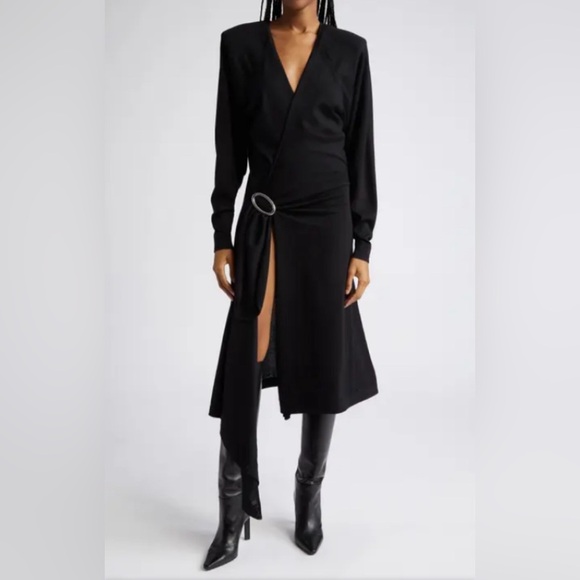 NWOT ATTICO ATWELL Buttery Soft Lightweight Lana Wool MIDI DRESS size Med/US 8 - Picture 3 of 15